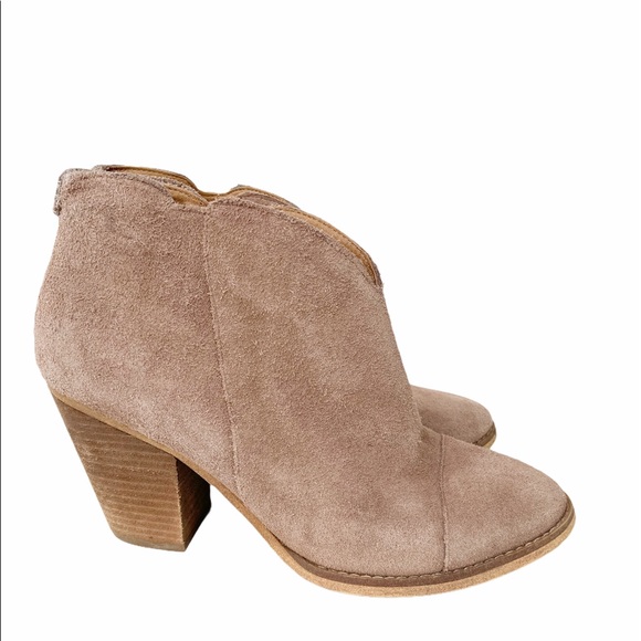 Susina Taupe Blush Suede Ankle Booties Size 8.5M - Picture 3 of 10